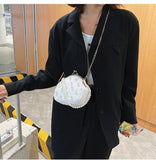 Lkblock Metal Frame Luxury Party Woman Corssbody Bags Top Brand Ladys Evening Clutch Purse Fashion Pearled Clip Bag Female Shoulder Bag