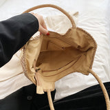 Lkblock New Fashion Straw Handbags Women Summer Beach Bag Luxury Shoulder Rattan Vintage Woven For Female bolsa femme  2023 Sac A Main