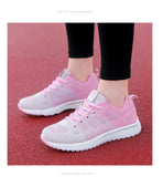 Lkblock Wedges Shoes for Women Sneakers Mesh Breathable Casual Female Shoes Flat Light Lace-Up Summer Running Shoes Woman Vulcanize Shoe