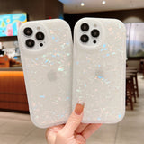 Lkblock Solid Color Shell Texture Phone Case For iPhone 13 Pro Max 12 11 Pro Max X XR XS Max 7 8 Plus SE Soft IMD Back Cover