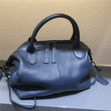 Lkblock First Layer Cowhide Women Handbags Soft Real Genuine Leather Tote Shoulder Bags Ladies Boston Crossbody Bag