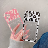 Lkblock Cute Leopard Shockproof Wallet Card Case For Iphone 11 12 13 Pro Max X XR XS Max 7 8 Plus SE 2020 Clear Soft Silicone Back Cover