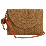 Lkblock Straw Handmade Weave Clutch Bag Christmas Gift Solid Pouch Purse Female Clutches Khaki Summer Bohe Beach Wallets Phone Bag