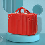 Lkblock 14 inch Cosmetic Box Hand Luggage Organizer Makeup Case Small Mini Travel Suitcase Password Box Boarding Case