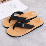 Lkblock Men Summer Flip Flops Beach Sandals Anti-slip Casual Flat Shoes High Quality Slippers home slippers for men