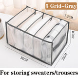 Lkblock 7 Grid Jeans storage boxes Closet Organizer Wardrobe Dividers Drawer Organizers  Foldable Underwear Storage Box