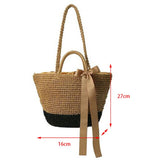Lkblock New Half Round Straw Bags for Women Summer Beach Rattan Bag Handmade Woven Half Moon Crossbody Handbags Bohemia