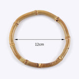 Lkblock 1/2Pcs Round D-shaped Wooden Bag Handle Metal Ring Handles for Handbag  Replacement DIY Purse Luggage Handcrafted Accessories