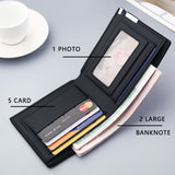 Lkblock Ultra-thin Short Sequined Men Wallets with Coin Bag Black Purse Men Wallet Male Small Money Dollar Slim Card Case Carteira