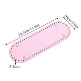 Lkblock 10 Sizes Handmade Oval Bottom for Knitted Bag PU Leather Wear-Resistant Accessories Bottom with Holes Diy Crochet Bag Bottom