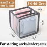 Lkblock 7 Grid Jeans storage boxes Closet Organizer Wardrobe Dividers Drawer Organizers  Foldable Underwear Storage Box