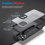 Lkblock Luxury Shockproof Armor Matte Phone Case For iPhone 13 Pro Max 12 11 Pro Max XS Max XR X 8 7 Plus Clear Silicone Bumper Cover