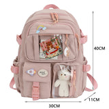 Lkblock Japanese Girls Aesthetic Backpack Cute School Bags For Student Teens Girls Pockets Kawaii Women Laptop Backpack Harajuku Mochila