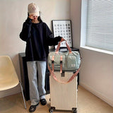 Lkblock - Large Capacity Travel Duffle Bag, Portable Sports Gym Storage Bag, Carry On Weekender Bag & Overnight Bag
