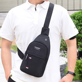 Lkblock - 1pc New Men's Chest Bag Crossbody Bag Travel Small Backpack Oblique Bag Men's Sports Bag